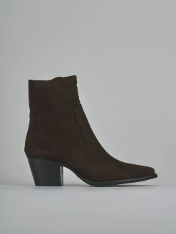 Hot Stivaletti tacco 7cm camoscio testa Donna Stivaletti Tacco Alto