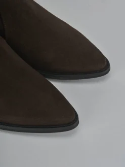 Hot Stivaletti tacco 7cm camoscio testa Donna Stivaletti Tacco Alto