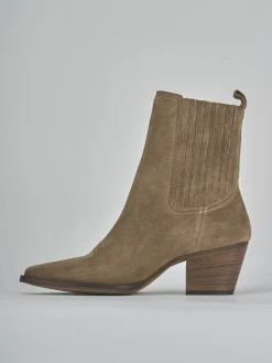 Sale Stivaletti tacco 7cm camoscio Donna Stivaletti Tacco Alto