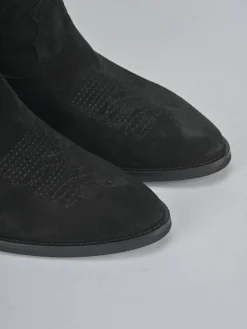 Sale Stivaletti tacco 3cm camoscio Donna Stivaletti Tacco Basso