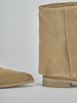 Outlet Stivaletti tacco 1cm camoscio Donna Stivaletti Tacco Basso