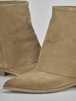 Outlet Stivaletti tacco 1cm camoscio Donna Stivaletti Tacco Basso