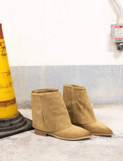 Outlet Stivaletti tacco 1cm camoscio Donna Stivaletti Tacco Basso