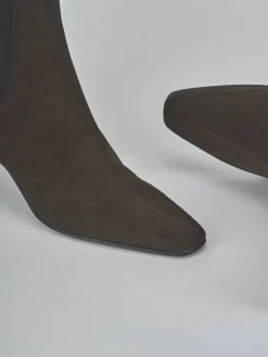 Best Stivaletti tacco 5cm camoscio testa Donna Stivaletti Tacco Alto