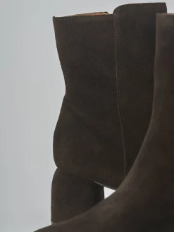 Clearance Stivaletti tacco 6cm camoscio testa Donna Stivaletti Tacco Alto