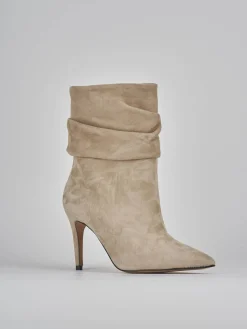 Clearance Stivaletti tacco 9cm camoscio Donna Stivaletti Tacco Alto