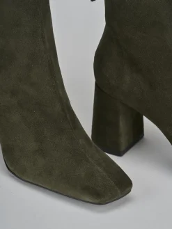 Online Stivaletti tacco 7cm camoscio Donna Stivaletti Tacco Alto