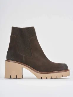 Hot Stivaletti tacco 5cm camoscio Donna Stivaletti Tacco Alto