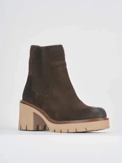 Hot Stivaletti tacco 5cm camoscio Donna Stivaletti Tacco Alto