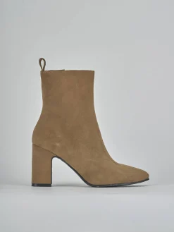 Sale Stivaletti tacco 9cm camoscio Donna Stivaletti Tacco Alto