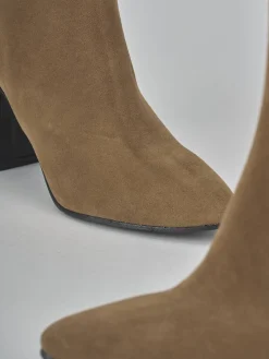 Sale Stivaletti tacco 9cm camoscio Donna Stivaletti Tacco Alto