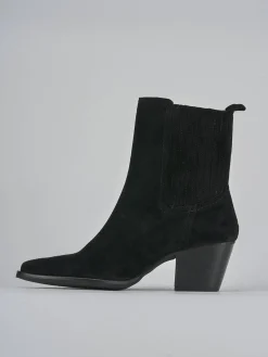 Stivaletti tacco 7cm camoscio Donna Stivaletti Tacco Alto