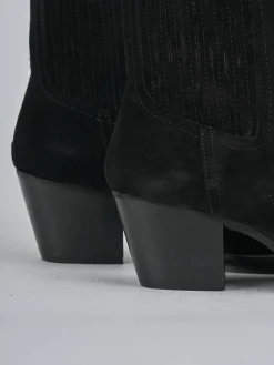 Stivaletti tacco 7cm camoscio Donna Stivaletti Tacco Alto