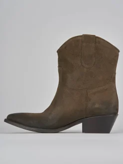 New Stivaletti tacco 3cm camoscio Donna Stivaletti Tacco Basso