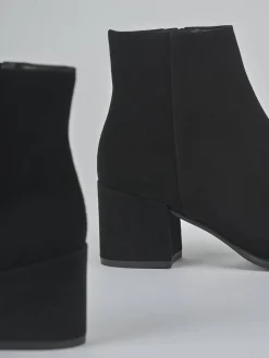 New Stivaletti tacco 5cm camoscio Donna Stivaletti Tacco Alto