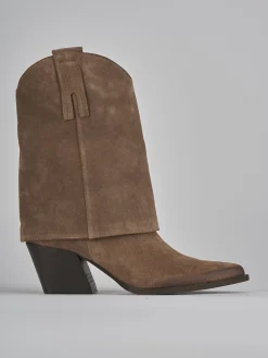 Outlet Stivaletti tacco 6cm camoscio Donna Stivaletti Tacco Alto