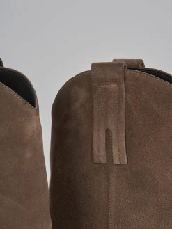 Outlet Stivaletti tacco 6cm camoscio Donna Stivaletti Tacco Alto