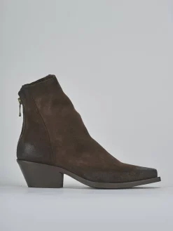 Discount Stivaletti tacco 3cm camoscio testa Donna Stivaletti Tacco Basso