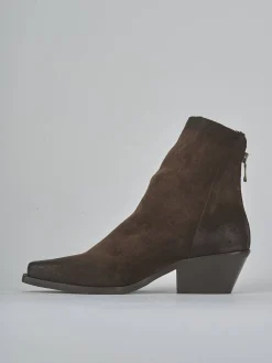 Discount Stivaletti tacco 3cm camoscio testa Donna Stivaletti Tacco Basso