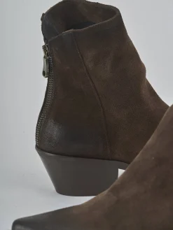 Discount Stivaletti tacco 3cm camoscio testa Donna Stivaletti Tacco Basso