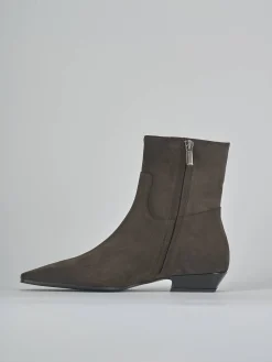 New Stivaletti tacco 3cm camoscio testa Donna Stivaletti Tacco Basso