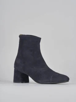 Stivaletti tacco 6cm camoscio Donna Stivaletti Tacco Alto