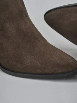 New Stivaletti tacco 7cm camoscio testa Donna Stivaletti Tacco Alto