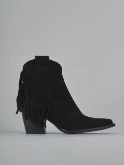 Outlet Stivaletti tacco 8cm camoscio Donna Stivaletti Tacco Alto