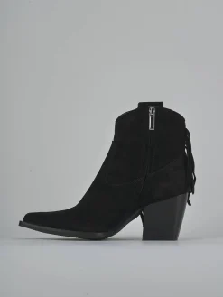 Outlet Stivaletti tacco 8cm camoscio Donna Stivaletti Tacco Alto