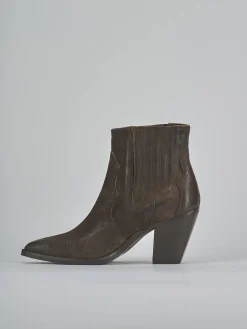 Discount Stivaletti tacco 9cm camoscio testa Donna Stivaletti Tacco Alto