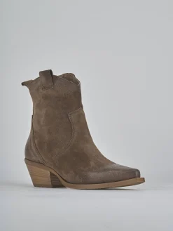 Hot Stivaletti tacco 5cm camoscio Donna Stivaletti Tacco Alto