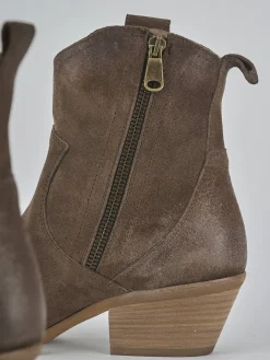 Hot Stivaletti tacco 5cm camoscio Donna Stivaletti Tacco Alto