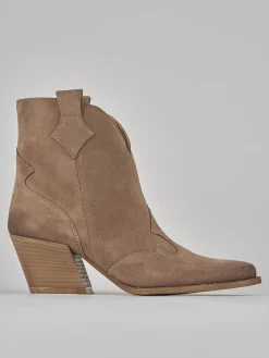 New Stivaletti tacco 8cm camoscio Donna Stivaletti Tacco Alto