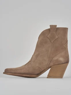 New Stivaletti tacco 8cm camoscio Donna Stivaletti Tacco Alto