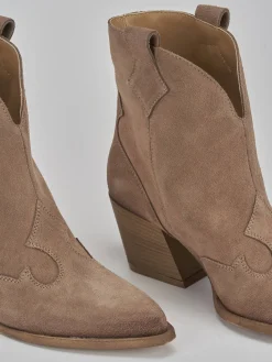 New Stivaletti tacco 8cm camoscio Donna Stivaletti Tacco Alto