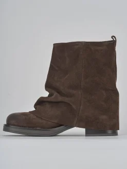 Stivaletti tacco 3cm camoscio testa Donna Stivaletti Tacco Basso