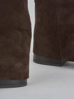 Stivaletti tacco 3cm camoscio testa Donna Stivaletti Tacco Basso