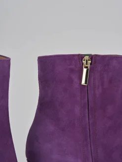 Outlet Stivaletti tacco 9cm camoscio Donna Stivaletti Tacco Alto