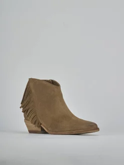 Outlet Stivaletti tacco 4cm camoscio Donna Stivaletti Tacco Basso