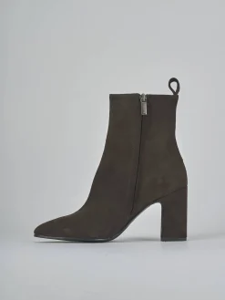 Outlet Stivaletti tacco 9cm camoscio testa Donna Stivaletti Tacco Alto