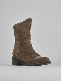 Hot Stivaletti tacco 5cm camoscio Donna Stivaletti Tacco Alto