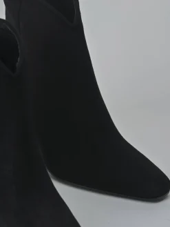 Outlet Stivaletti tacco 7cm camoscio Donna Stivaletti Tacco Alto