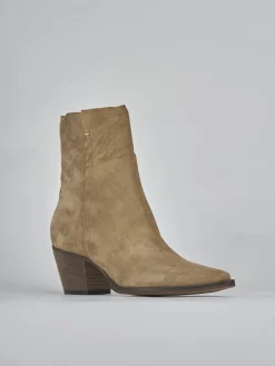 Clearance Stivaletti tacco 6cm camoscio Donna Stivaletti Tacco Alto