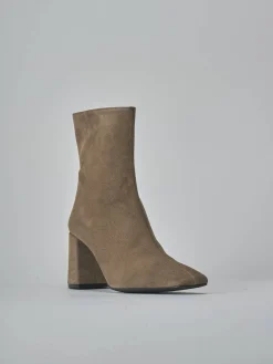 Hot Stivaletti tacco 7cm camoscio Donna Stivaletti Tacco Alto