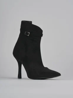 Outlet Stivaletti tacco 9cm camoscio Donna Stivaletti Tacco Alto