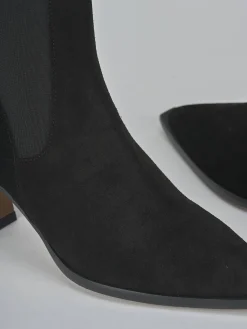 Clearance Stivaletti tacco 5cm camoscio Donna Stivaletti Tacco Alto