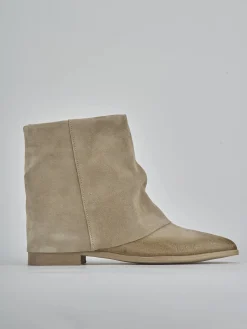 Outlet Stivaletti tacco 1cm camoscio Donna Stivaletti Tacco Basso