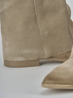 Outlet Stivaletti tacco 1cm camoscio Donna Stivaletti Tacco Basso