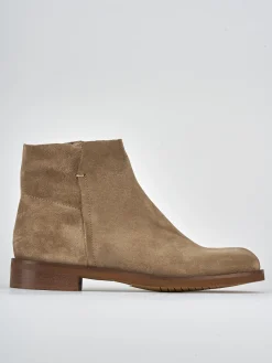 Stivaletti tacco 2cm camoscio Donna Stivaletti Tacco Basso