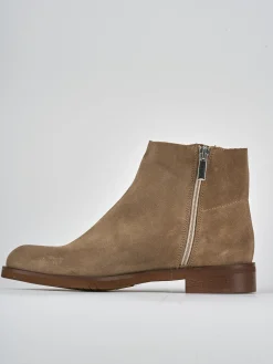 Stivaletti tacco 2cm camoscio Donna Stivaletti Tacco Basso